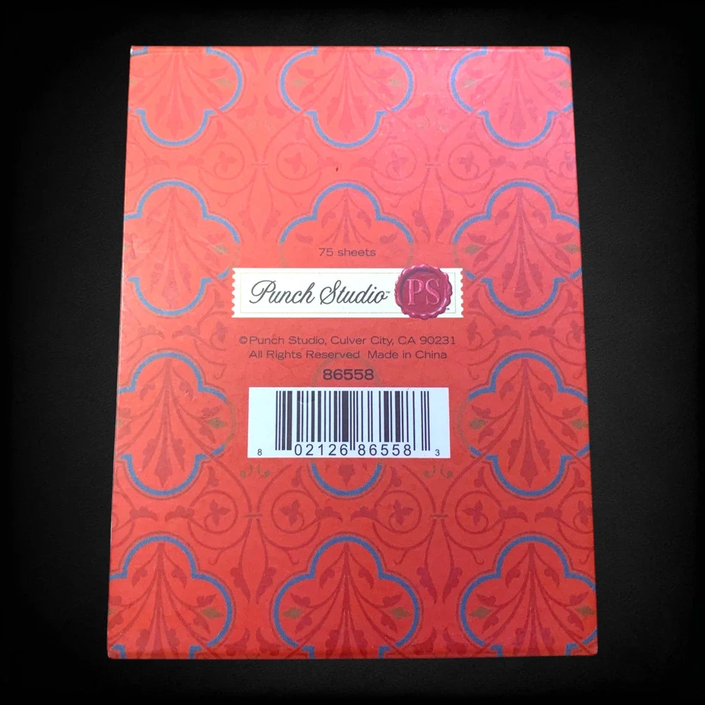 Punch Studio Believe Jeweled Notepad 75 Sheets Gold Foil Magnetic Closure 86558
